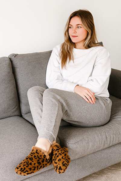 redtan Дамски | Пантофи с леопардов принт | Домашни обувки | Лека подметка против хлъзгане | Обувки за вътрешно ползване