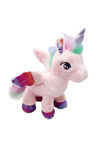 HALLEY Oyuncak Peluş Kanatlı Unicorn Pudra