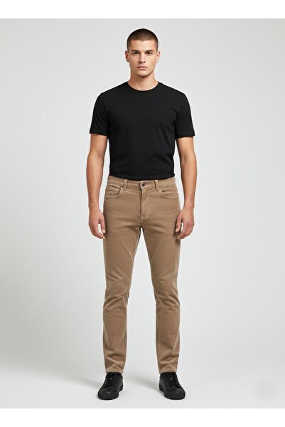 ARG Men's Stretch Fabric Corded Fabric Velvet Pantalon