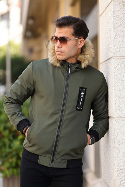 comstar Чоловічий водонепроникний капюшон з хутром, що знімається, з кишенями