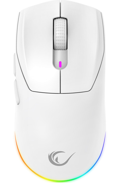 Rampage Prote M5 Bluetooth-kablosuz-kablolu Rgb Şarjlı 24000 Dpı 3311 Hafif Gaming Mouse Oyuncu Mouse Beyaz