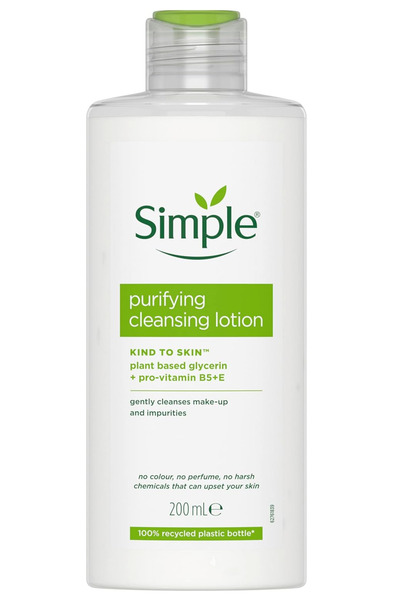 Simple Kind To Skin Arındırıcı Temizleyici Losyon 200ml, Hassas Ciltler İçin Rinsesiz Arındırıcı Losyon