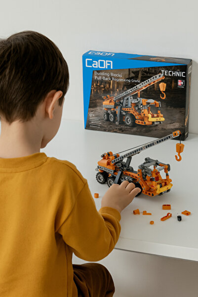 OEM DIY Pullback Crane Model – 272 pieces Building Block Car