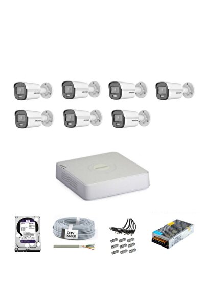 Hikvision Colorvu Gece-karanlıkta Renkli 7 Ahd Kameralı Güvenlik Kamera Kurul...