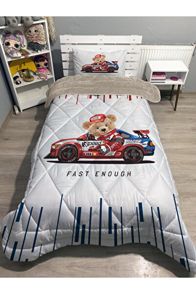 yok yok evim eve dair her şey Welsoft Pofuduk Çift Taraflı YARIŞ ARABALI AYICIK Desenli Tek Kişilik Yorgan Uyku Seti