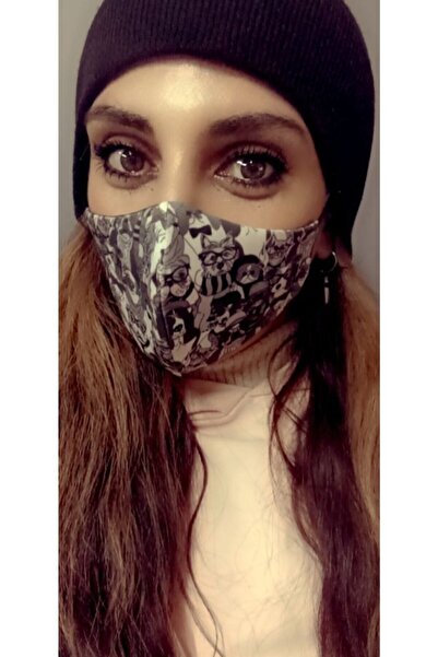 SütreTasarım Çift Katmanlı %100 Pamuklu Kumaştan Yıkanabilir Yüz Maskesi