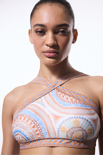 Penti Μπλουζάκι μπικίνι με λαιμόκοψη Della Ethnic Pattern