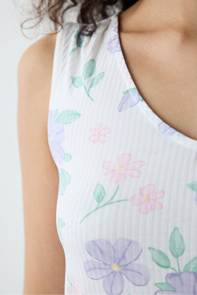 Penti Love More Printed Multi-Colored Tank Top Pajama Top