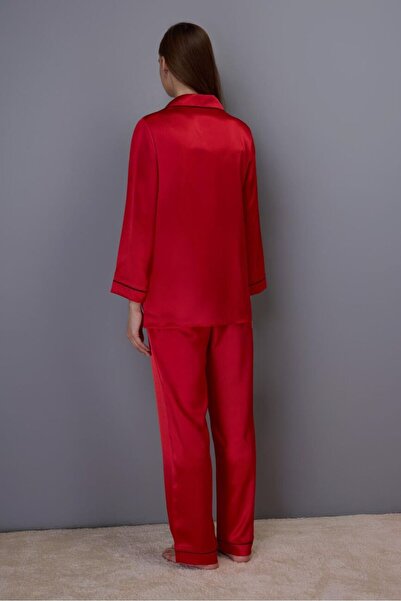 AYYILDIZ 3926 Red Satin Pajama Set