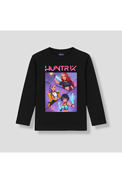mixxi fashion Kpop Demon Hunters Huntrix Long Sleeve Printed Girls' T-Shirt (...