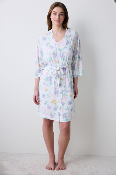 Penti Love More Printed Multicolor Dressing Gown