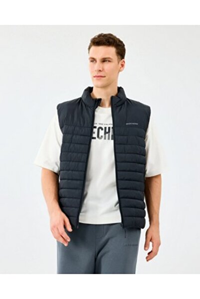 SKECHERS S242212-3817 m Outerwear Polar Lining Padded Men's Vest