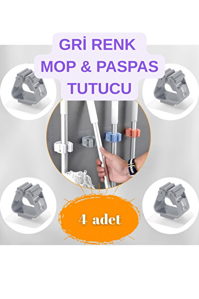 Genel Markalar 4'LÜ DUVARA MONTE MOP VE PASPAS TUTUCU