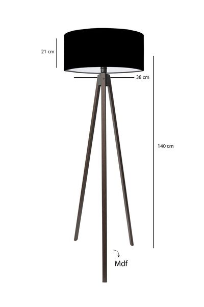 HOMİNG Homing Koyu Venge Ayaklı Tripod Lambader