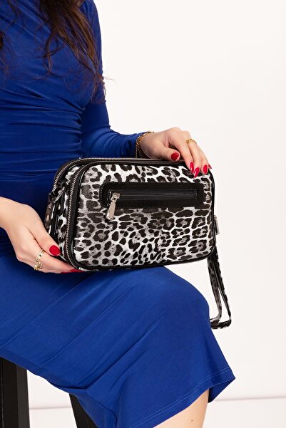 Gondol Women's Daily Cross Shoulder Bag Gp.1327 White Leopard