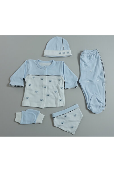 Gaye Bebe Newborn 5-Piece Boy Bodysuit Set