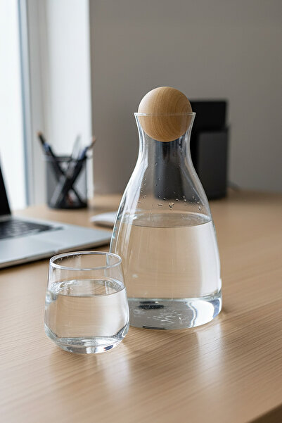 Digithome Ahşap Kapaklı 1.7 Litre Cam Sürahi - Gph59-2a C320.045