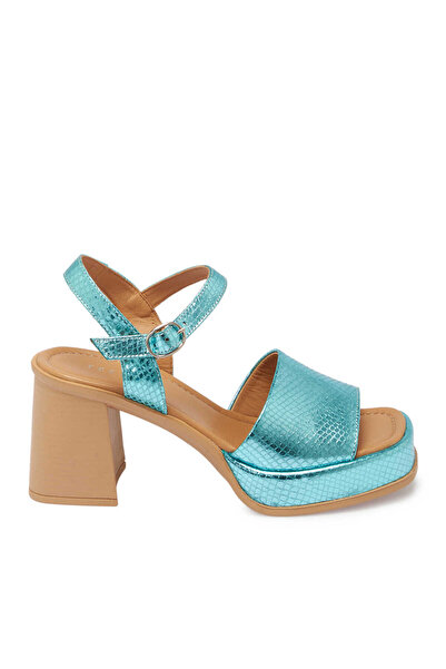 Tergan Mavi Hakiki Deri Kadın Sandalet - K24Y1SN67285-Q5R