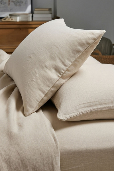 JOJOMIA لونا 2 قطعة غطاء وسادة كتان 50x70 طبيعي