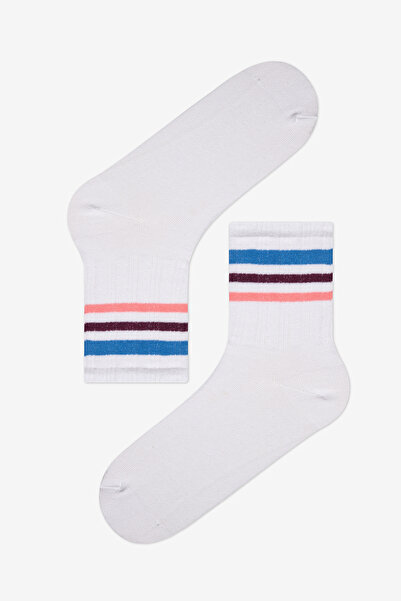 Penti Сини бели чорапи за тенис от 2 части с множество ивици