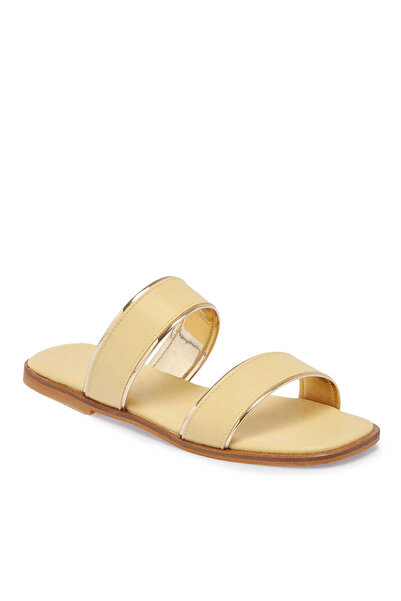 Tergan Sarı Vegan Kadın Terlik - K24Y1TR67090-R87