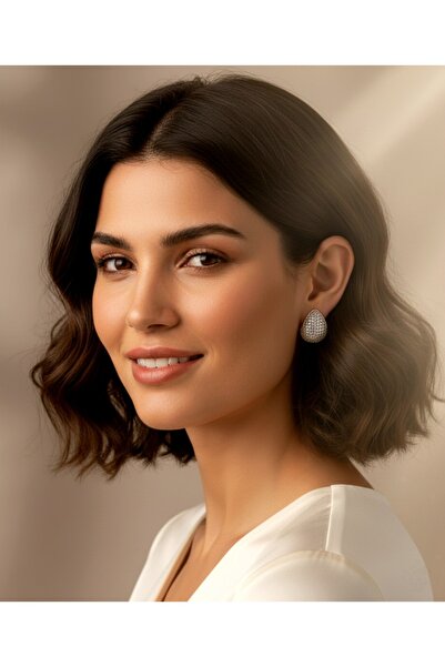 ZENA ACCESSORİES Vıp Midye Kabuk Rose Çelik Küpe