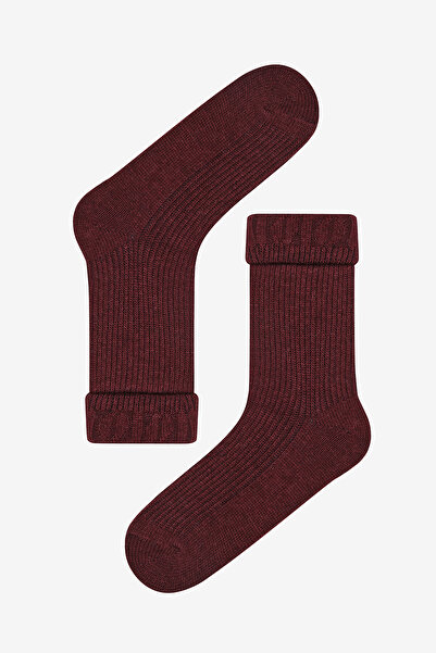 Penti Warm Folded Burgundy Socks