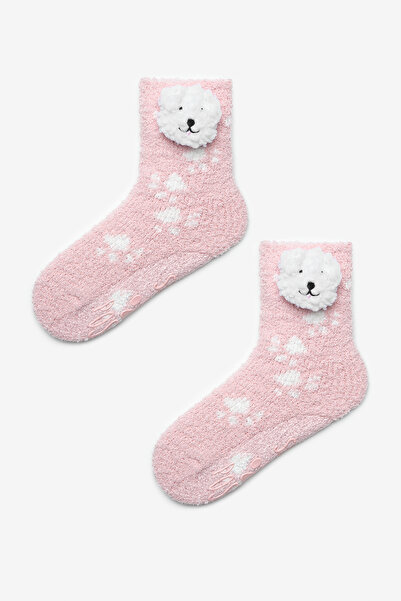 Penti Lány bolyhos kutya Dusty Rose Socket zokni