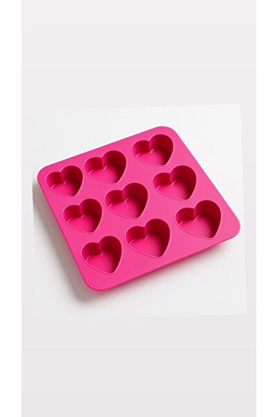 Rawy Home 9'lu Silikon Kalp Kek, Çikolata Kalıbı