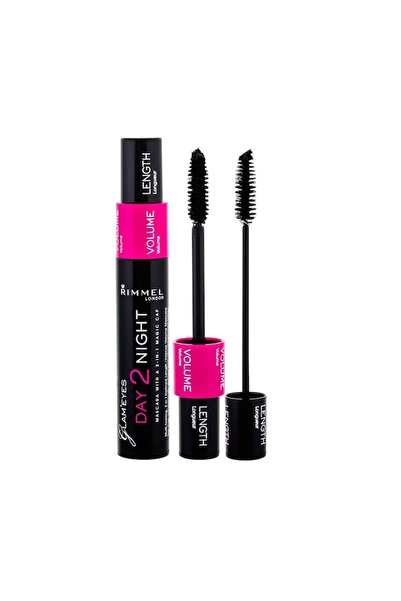 RIMMEL LONDON Μάσκαρα Glam'Eyes Ημέρας 2 Νύχτας 001 Μαύρο 9,5 μλ
