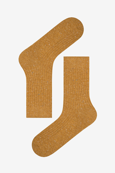 Penti Men's Ribbed Yellow Socks