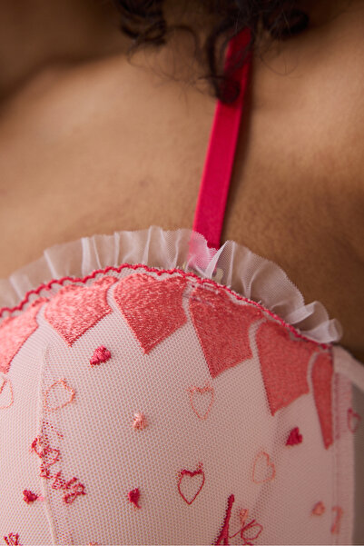 Penti Lotus Broderie Pink Bra - Loves Paris Collection