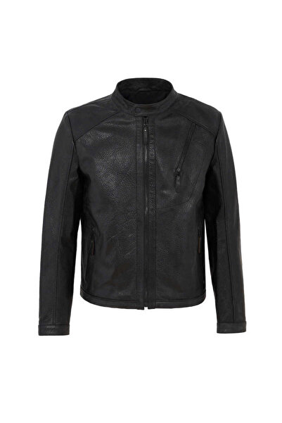 Tergan Siyah Hakiki Deri Erkek Deri Mont - E22KDM310381-Q4O