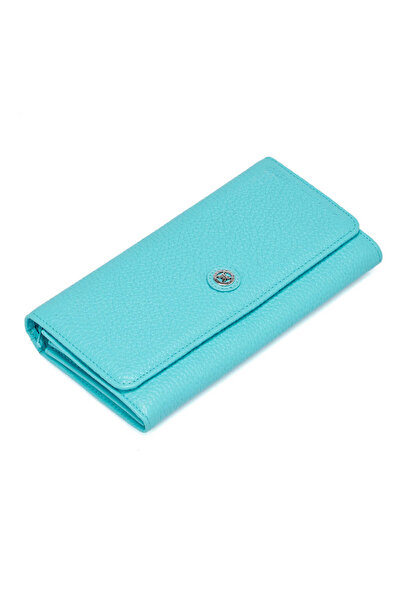 Tergan Mavi Hakiki Deri Kadın Cüzdan - S1CB00005584-Z21