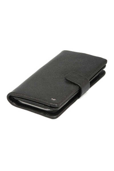 Tergan محفظة نسائية من الجلد الطبيعي باللون الأسود - S1CB00005726-A6F