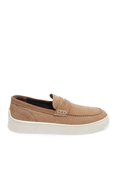 Tergan Vizon Hakiki Nubuk Deri Erkek Loafer - E24I1AY56746-B21
