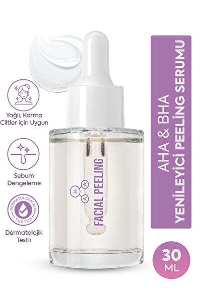 SOI Cosmetics AHA & BHA Yenileyici Peeling Serumu – Gözenek Sıkılaştırıcı & M...