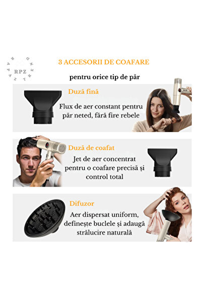 RAPAZ TREND RPZ AirFlow Pro Professional Hair Dryer, Brushless Motor, 1800W