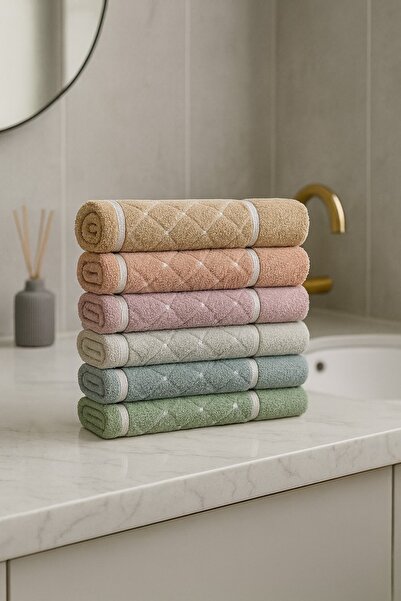 Güvenal Selva 6-Pack 30X50 cm Guest & Kitchen Towels | Towel & Towel Set | Towel | Towel Set | Dowry Set