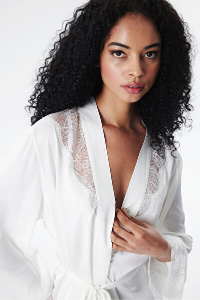 Penti Privee Hera White Dressing Gown - Collection