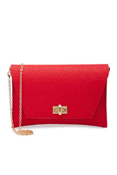 Tergan Kırmızı Print Kadın Omuz Çantası - S25K1PR09187-S4R