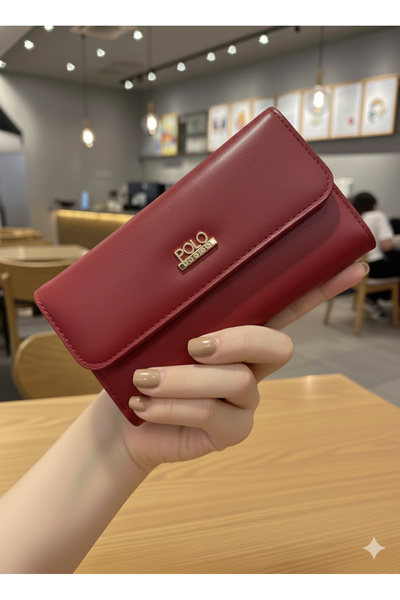 PurpleART Γυναικείο Πορτοφόλι Πόλο Με Εμβλήματα Μεγάλο Οριζόντιο Πορτοφόλι 10x17x5cm