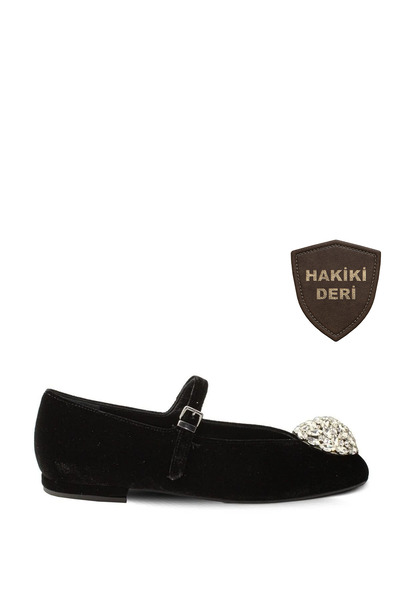 Vario Velvet Crystal Stone Ballerina 244 Velluto Nero (Velvet Black)