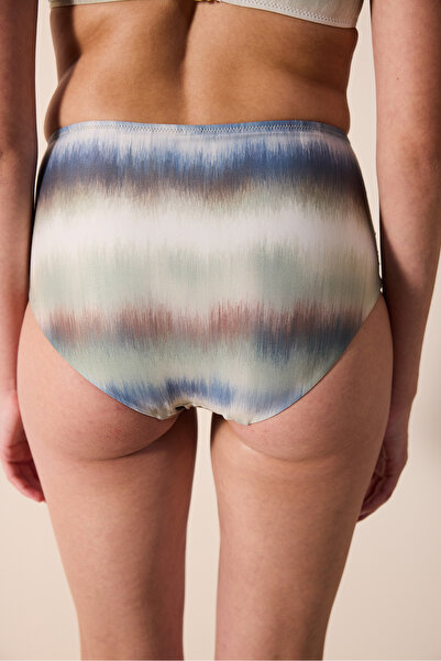 Penti Dalia mehrfarbiger Bikini-Unterteil mit hoher Taille und Raffung