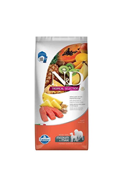 N&D Tropical Selection Somonlu ve Tropikal Meyveli Orta ve Büyük Irk Yetişkin Köpek Maması 10 kg