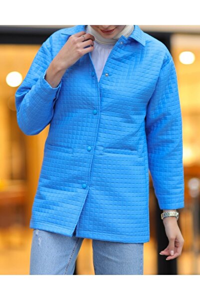 Modamorfo Куртка з капюшоном і кишенями на кнопках - синя