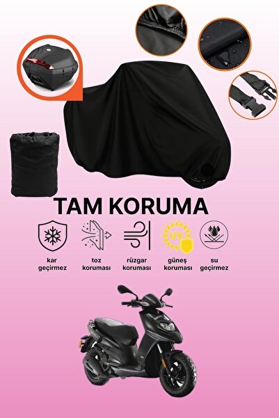 dokaca حقيبة خلفية سوداء متوافقة مع دراجة نارية بياجيو تايفون 125، غطاء واقي