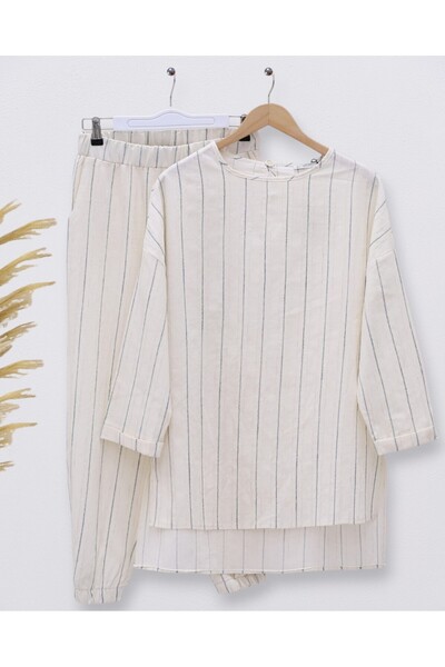 Modamorfo Двокомпонентний комплект з довгими штанинами та гумкою на талії - Indigo