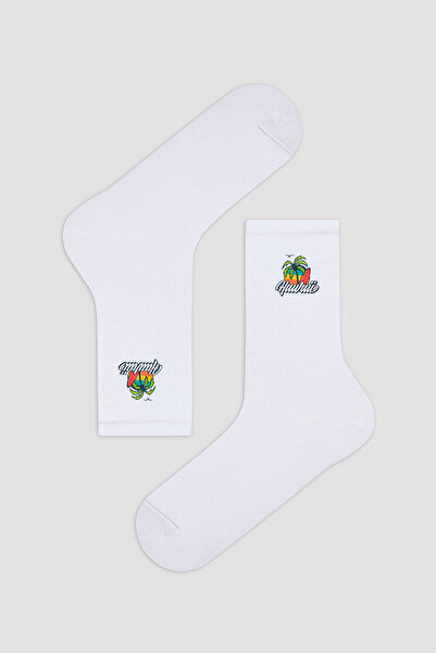 Penti Ανδρικές κάλτσες Whitepalm White Socket