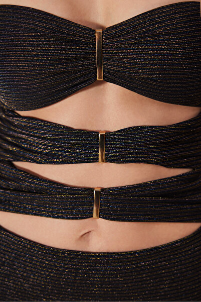 Penti Dora Trägerloser Glitzer-Badeanzug in mehreren Farben